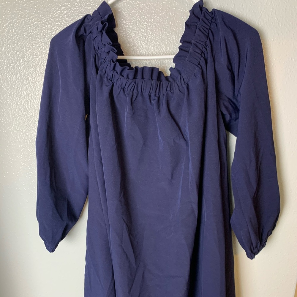 Blue loose formal dress ixiah